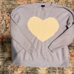 Debut Lavender Sweater with Cream Heart